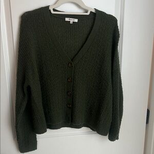 Madewell Forest Green Knit Cardigan